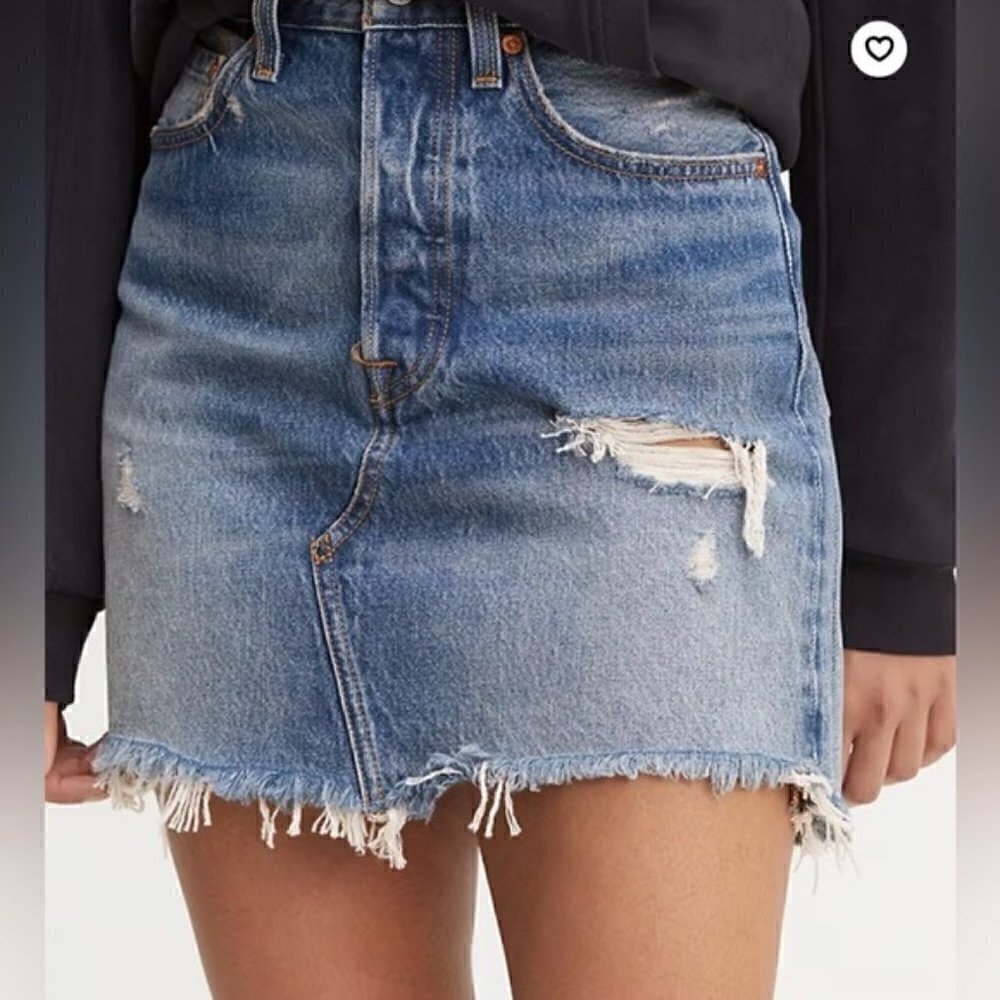 NEW Levi's Blue Casual Denim Mini Skirt Size 25